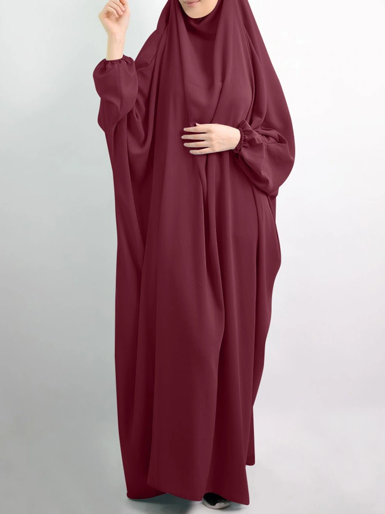 High Quality Muslim Dress for Women Hooded Prayer Garment Jilbab Abaya with Turban Long Robe Full Cover Ramadan Gown Abayas Islamic Clothes