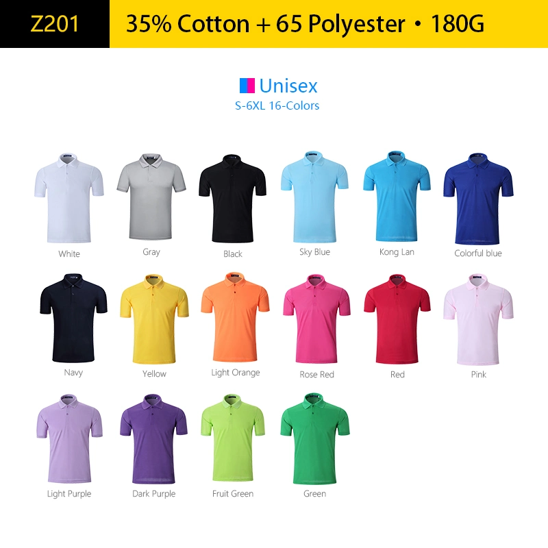 High Quality Work Uniform Business Polo Embroidered Cotton Polyester Mens OEM Golf Polo Shirt with Custom Logo