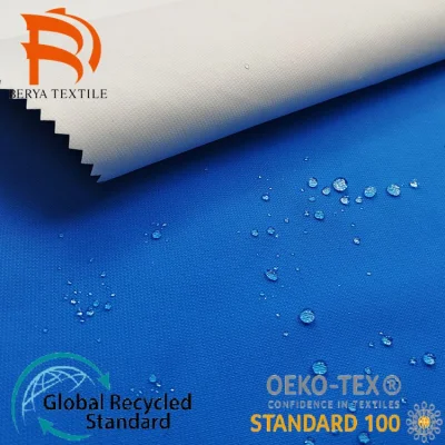 Tissu de recyclage teint en fil Ripstop tricoté 100 % polyester avec TPU PU PA ou enduit de PVC pour sac de tente pour vêtements de sport