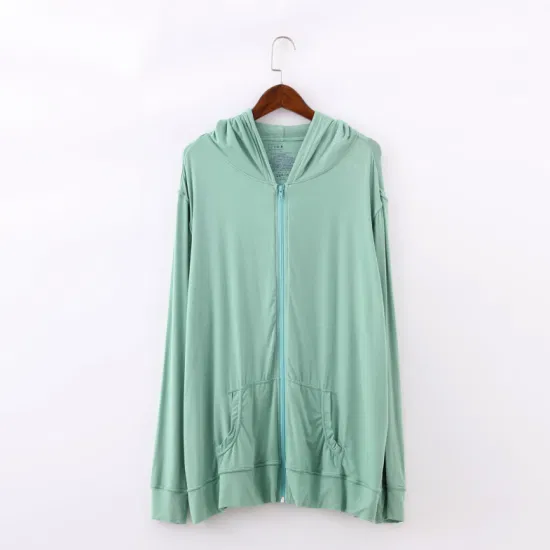 Robe à capuche avec fermeture éclair complète pour femmes, Logo personnalisé, mode, couleur verte